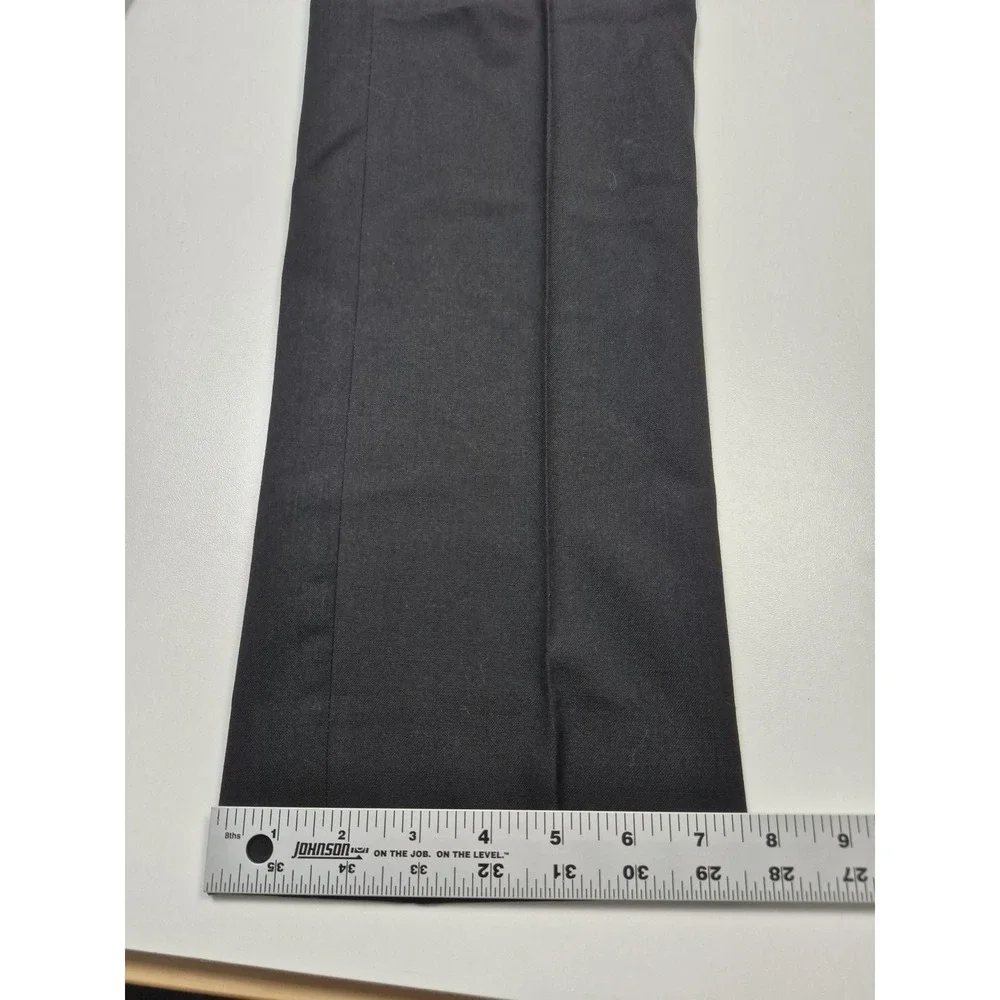 VTG Tuxedo Dress Pants Men's 31x29 Black Satin Stripe Wool Adjustable Waist